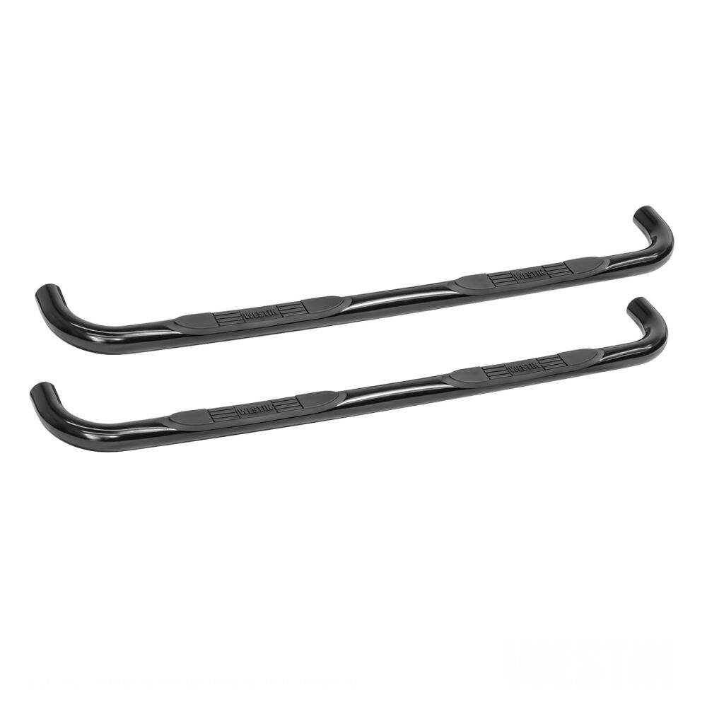 E-Series 3 Round Nerf Bars Single Step Pad Black | #23-1555 | Westin  Automotive Products