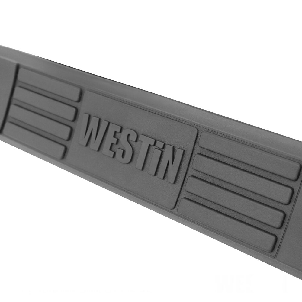 E-Series 3 Round Nerf Bars Single Step Pad Black | #23-1555 | Westin  Automotive Products