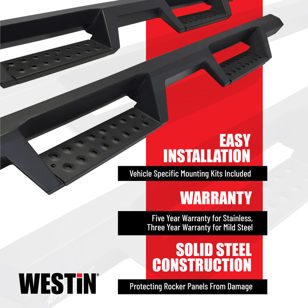HDX Drop Nerf Bars Textured Black Powder Coated Steel | #56-13725 | Westin  Automotive Products
