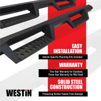 HDX Drop Nerf Bars Textured Black Powder Coated Steel | #56-14015 | Westin  Automotive Products