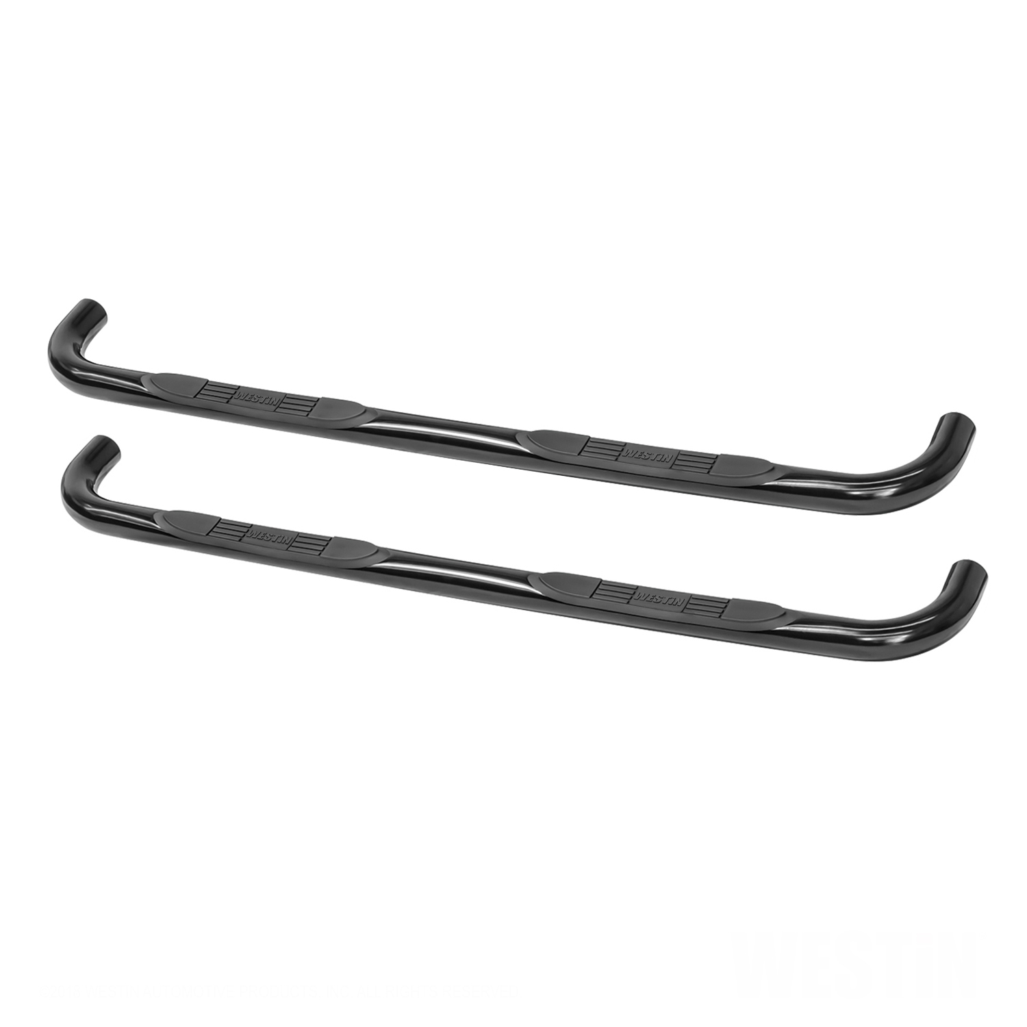 E-Series 3 Round Nerf Bars Dual Step Pad Black | #23-3555 | Westin  Automotive Products